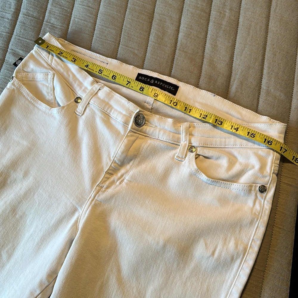 Rock & Republic white denim Jeans, size 12 - Picture 7 of 11